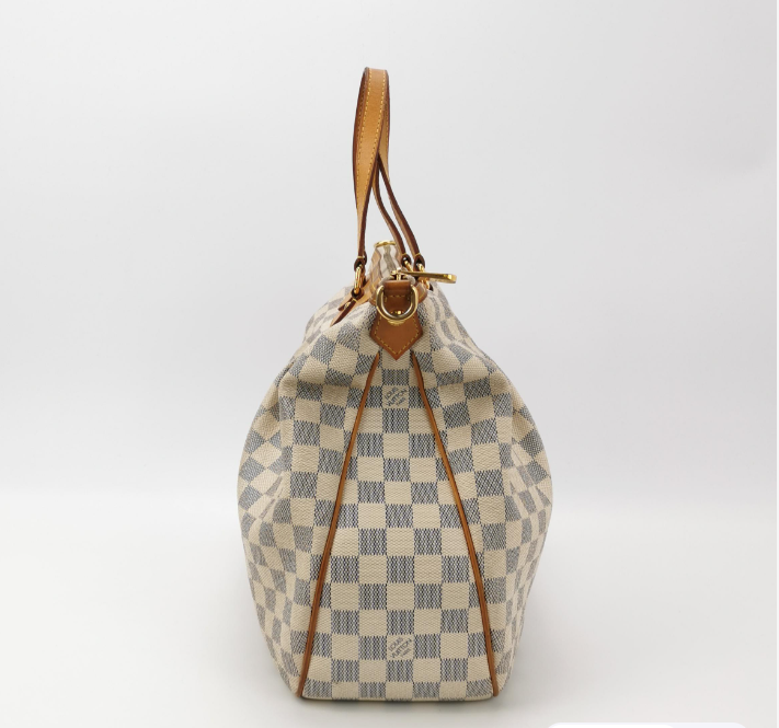 Preloved Louis Vuitton (LV) Siracusa Bag white 42cm 250306781093365