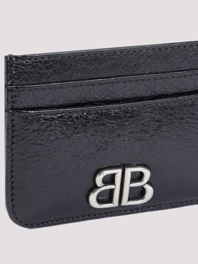 Luxury Balenciaga  BB Logo Card Wallet Black