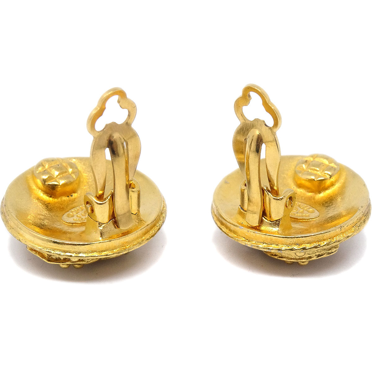 Chanel 1994 Gold 'CC' Filigree Earrings Small