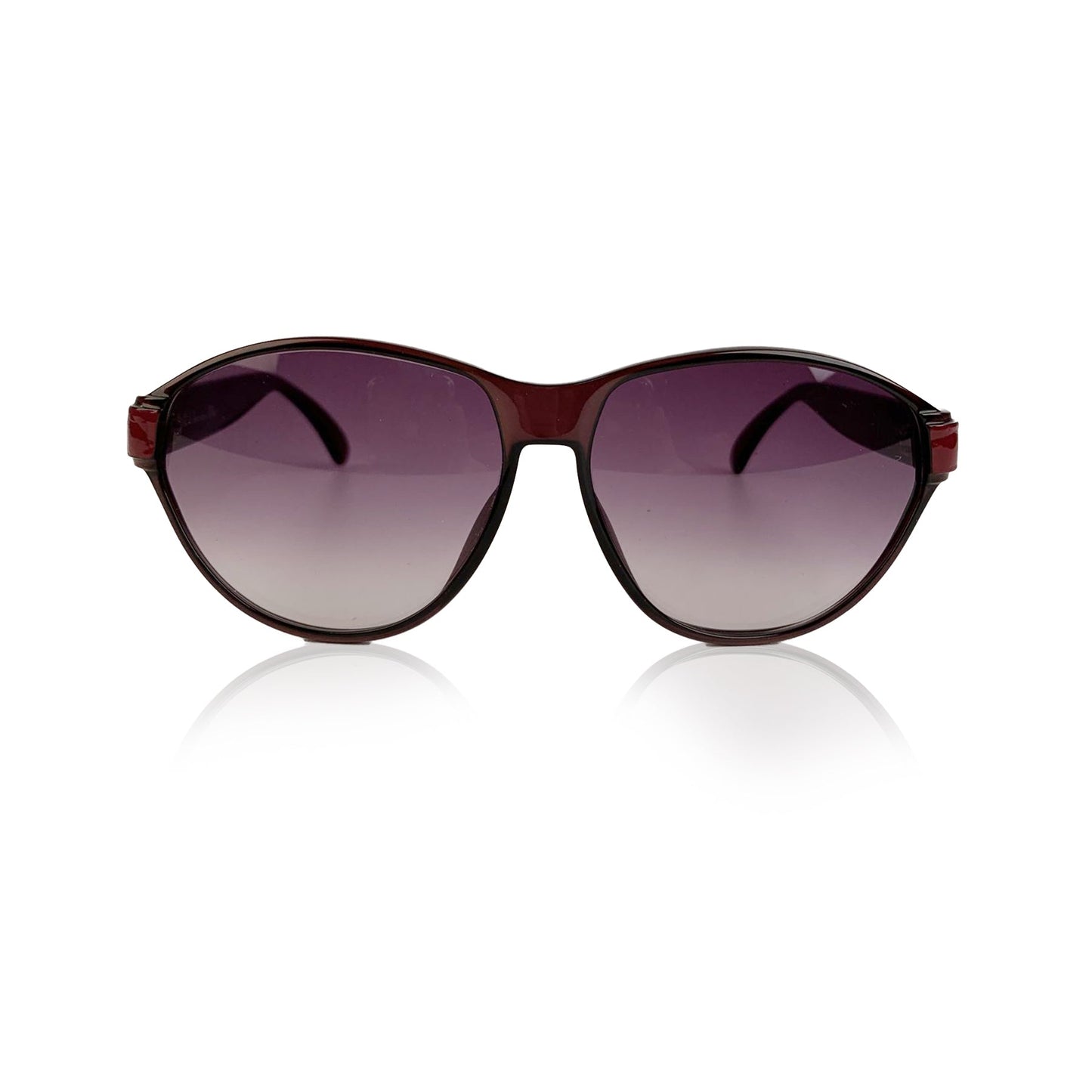 CHRISTIAN DIOR Vintage Black Burgundy Optyl Sunglasses Mod 2325