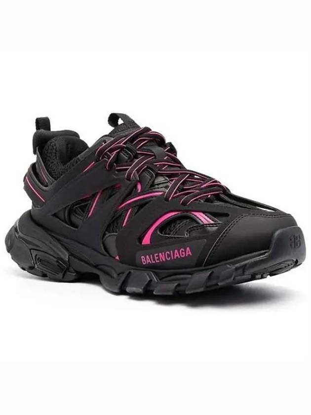 Luxury Balenciaga  Track Runner Low Top Sneakers Black Pink
