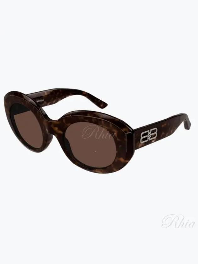 Luxury Balenciaga  Eyewear Oval Frame Sunglasses Havana
