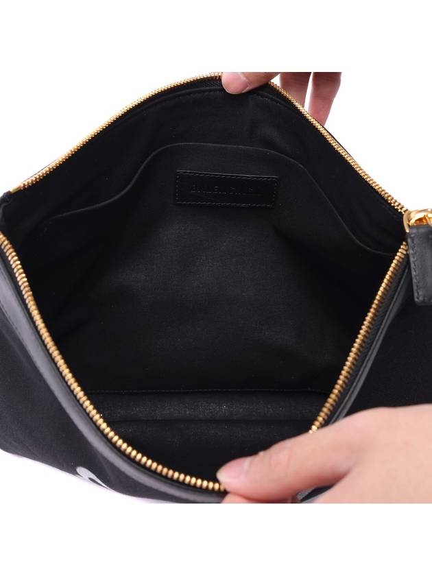 Luxury Balenciaga  Flat Jumbo Clutch Bag Black