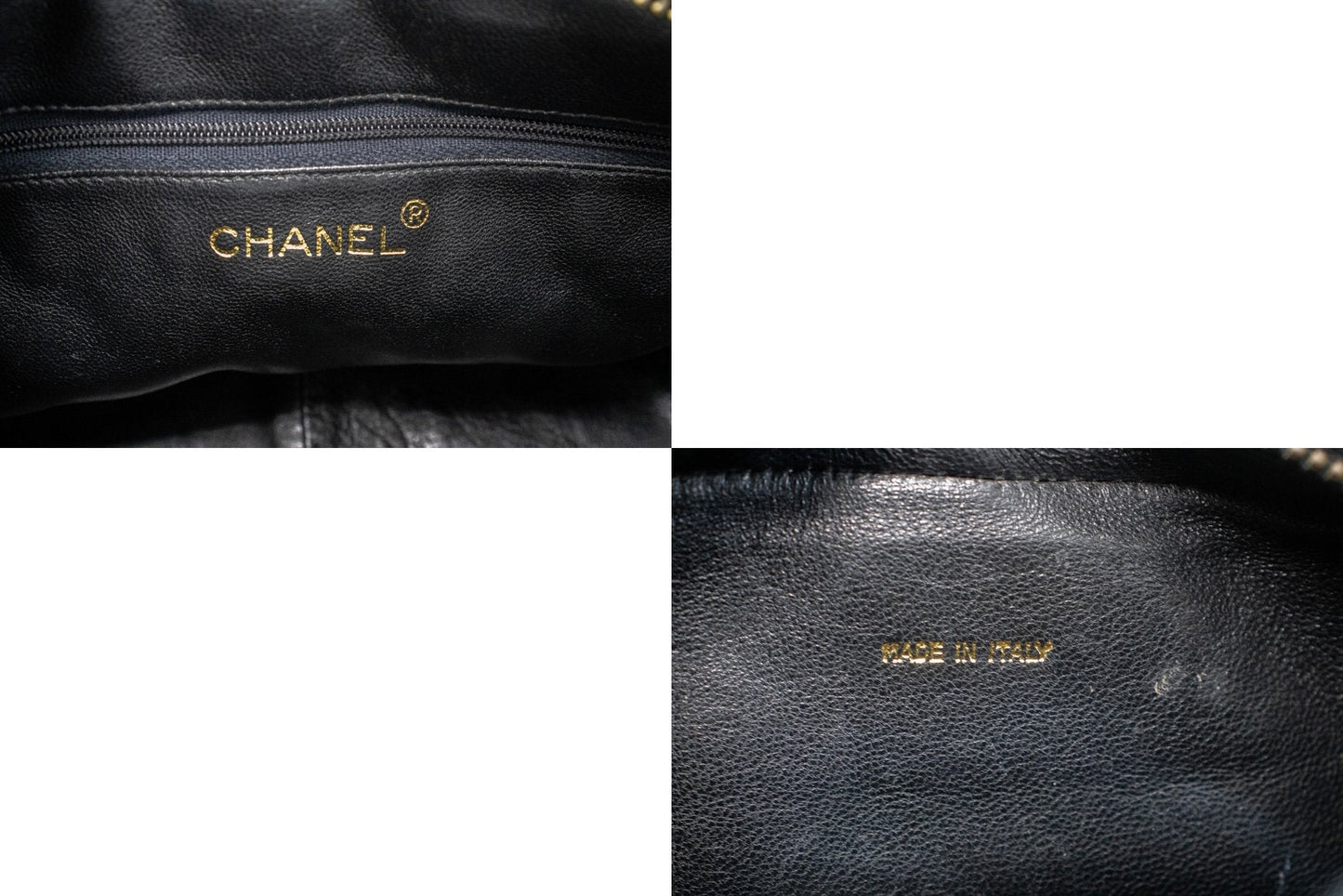 CHANEL Vintage Classic Chain Shoulder Bag Black Quilted Lambskin