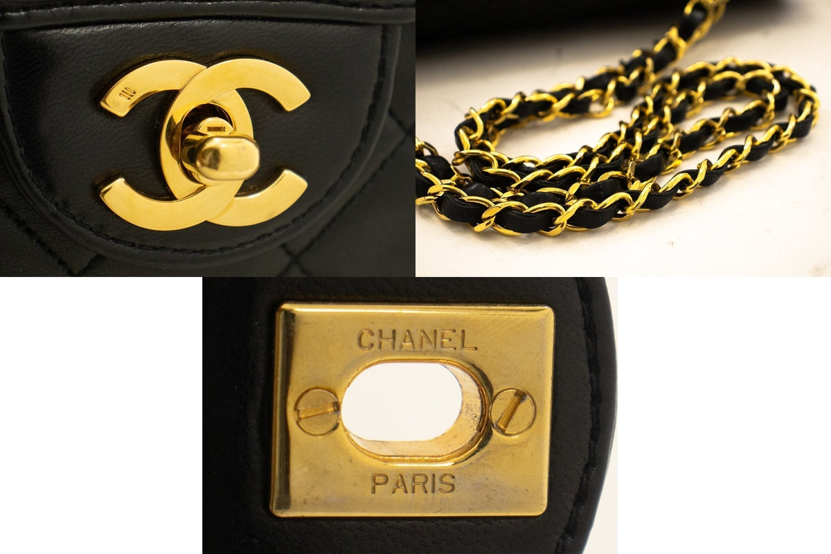 Chanel Vintage Classic Chain Shoulder Bag Flap Quilted Lambskin j97