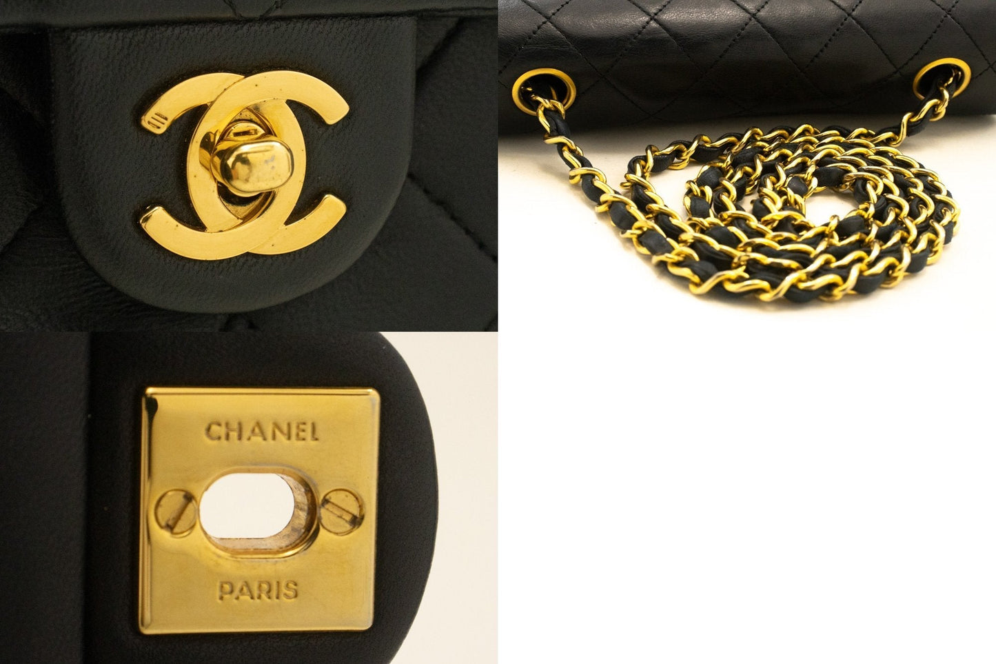 Top Quality Chanel Mini Square Small Chain Shoulder Bag Crossbody Black Lamb