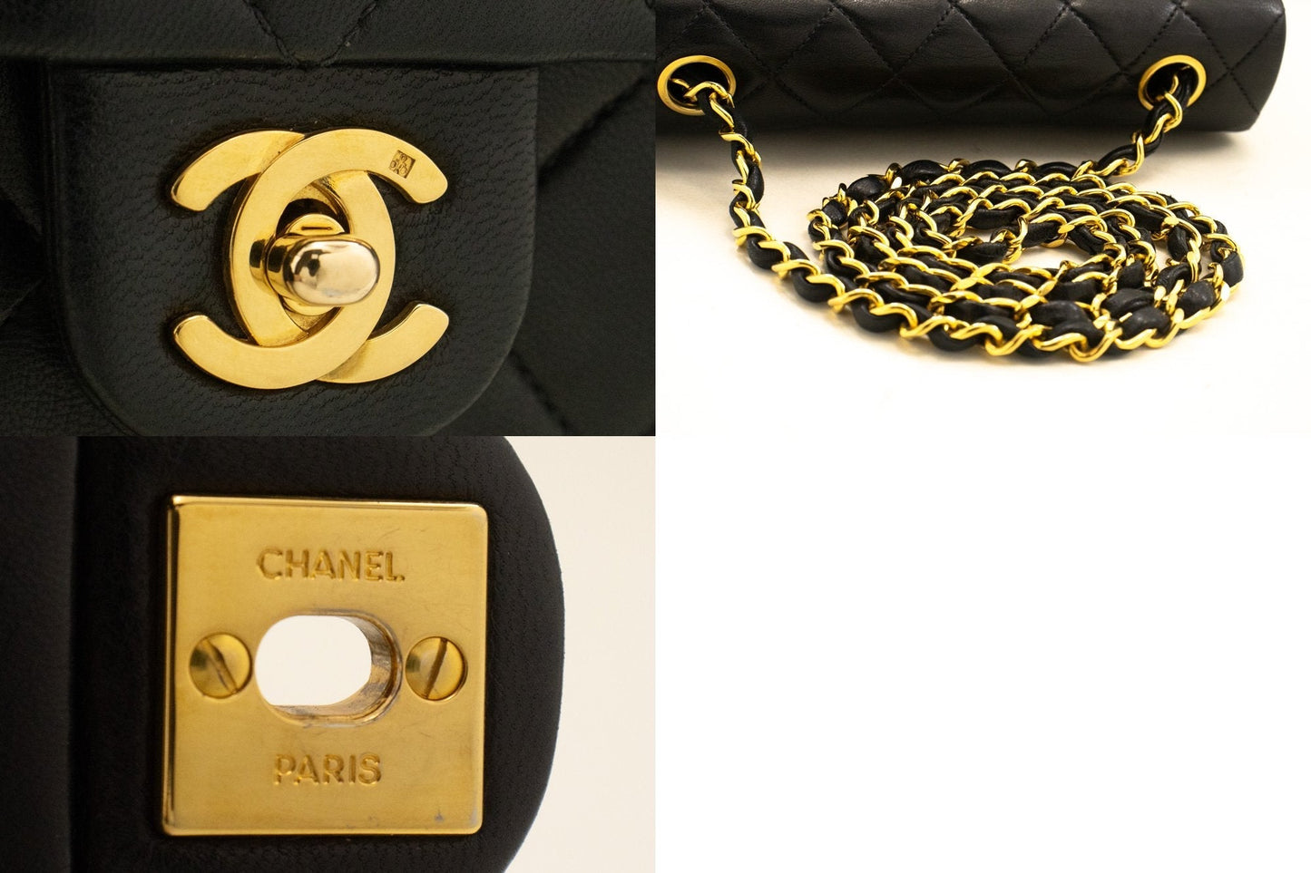 Top Quality Chanel Mini Square Small Chain Shoulder Bag Crossbody Black Lamb