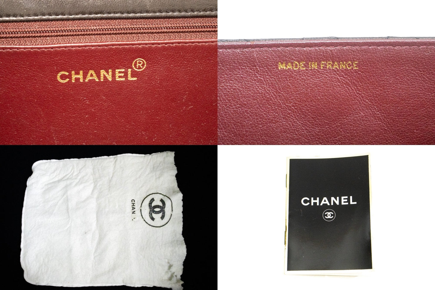 CHANEL Small Chain Shoulder Bag Clutch Black Quilted Flap Lambskin