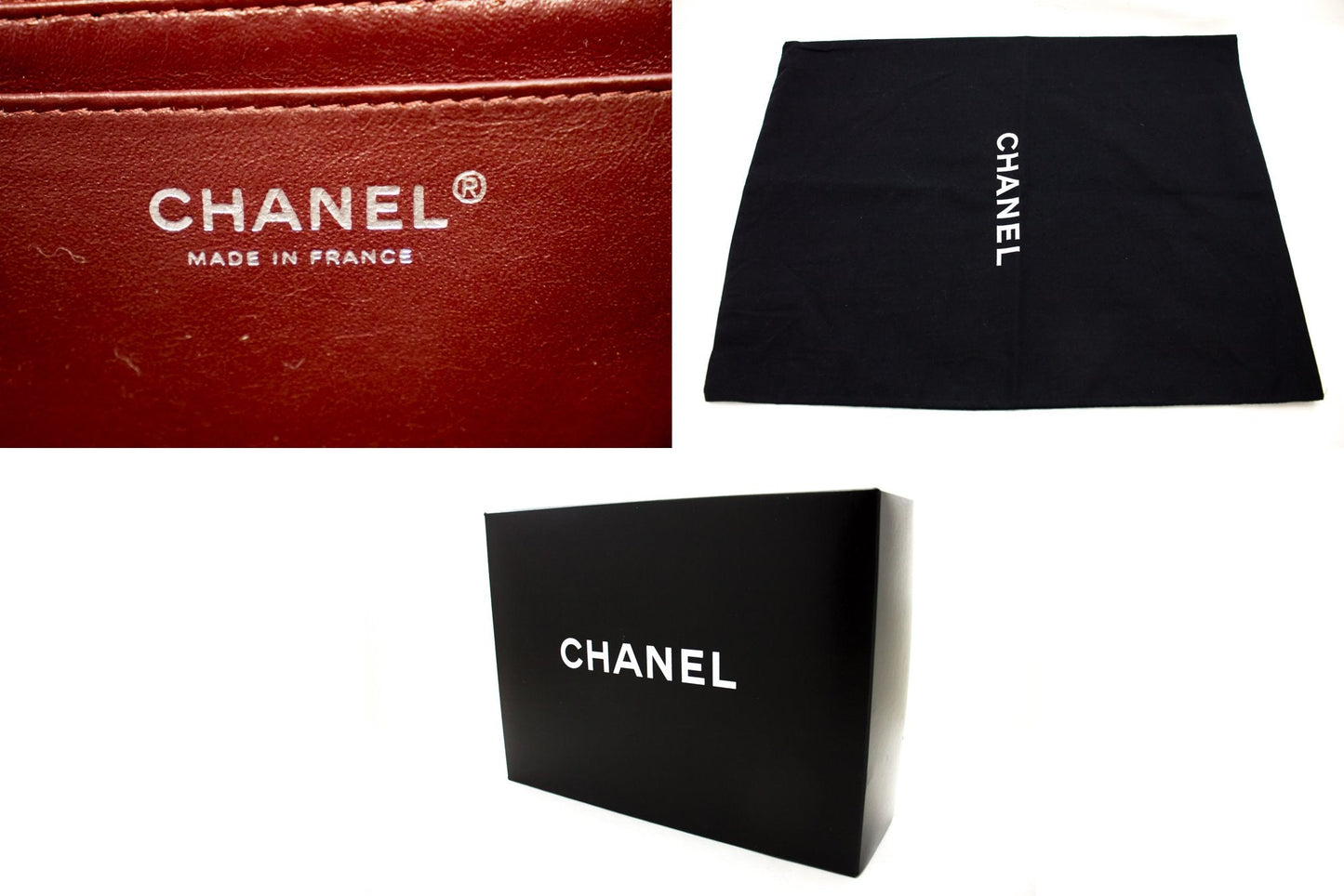 Top Quality Chanel Large Classic Handbag 11"Chain Shoulder Bag New Black Lamb