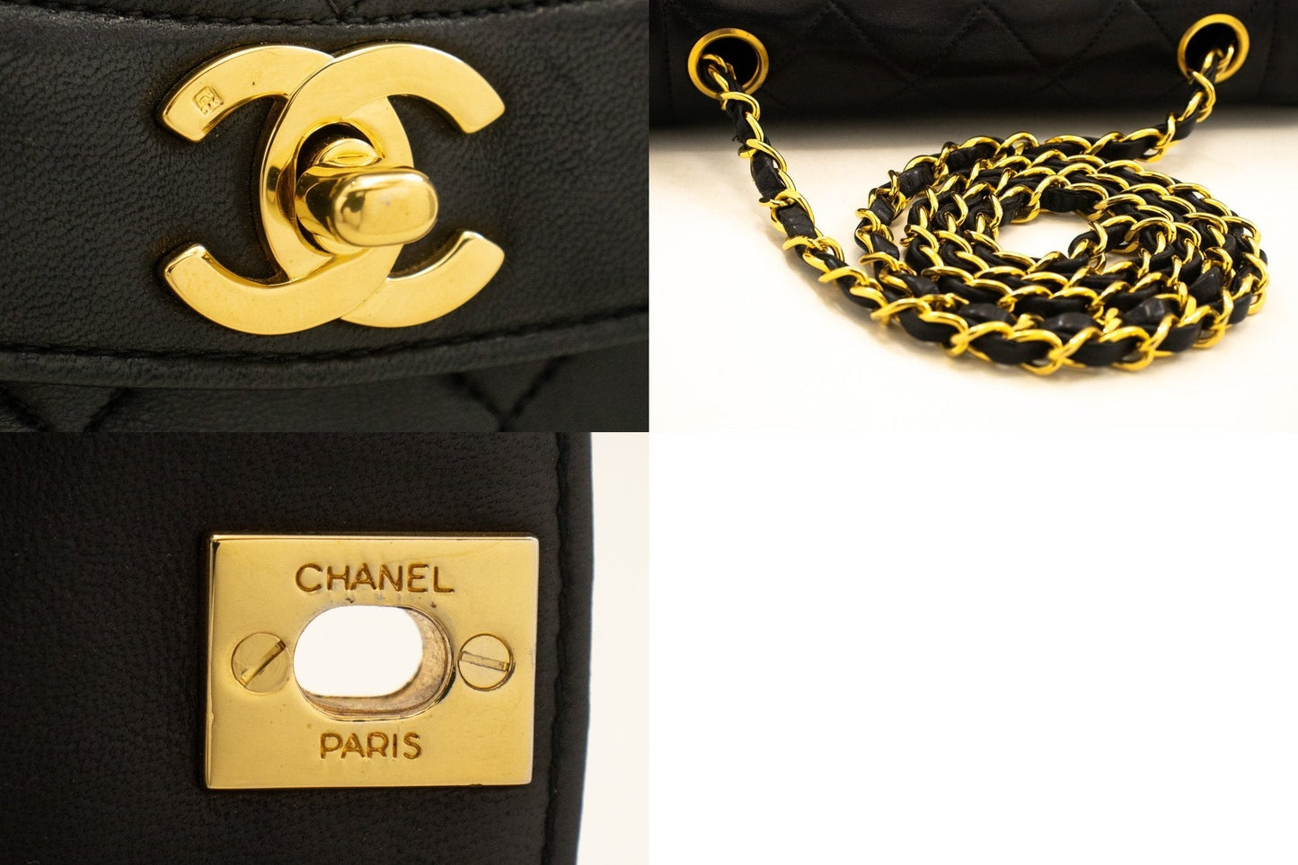 Top Quality Chanel Diana New Chain Shoulder Bag Black Quilted Lambskin Purse