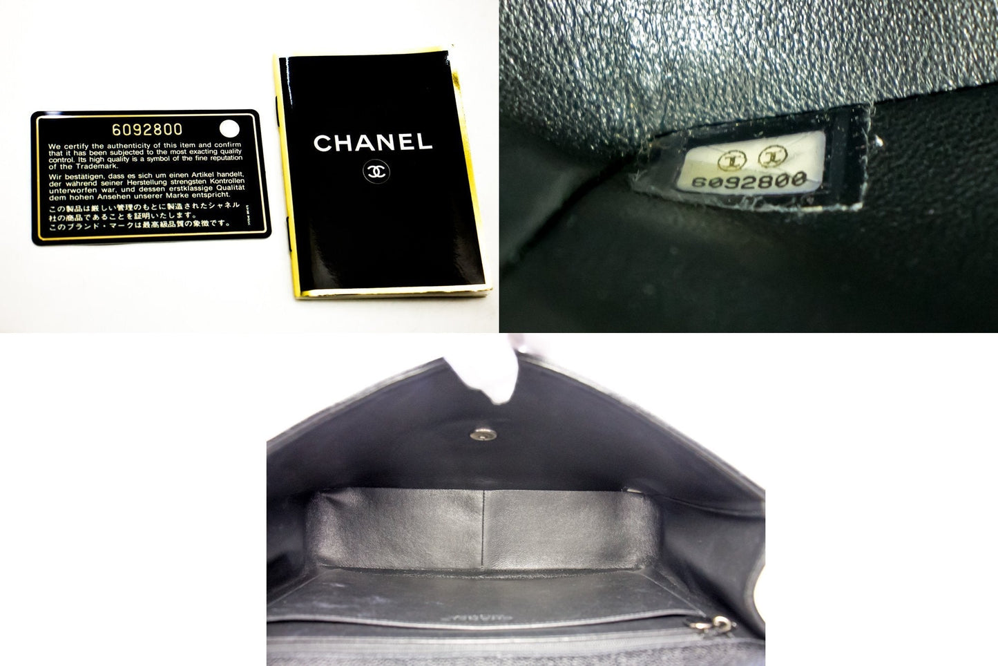 Top Quality Chanel Large Classic Handbag Chain Shoulder Bag New Black Caviar