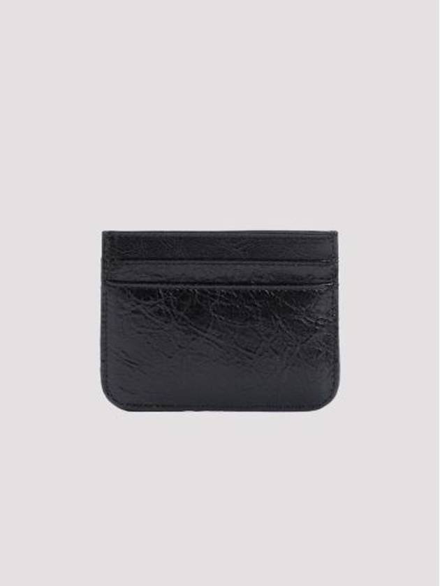 Luxury Balenciaga  BB Logo Card Wallet Black
