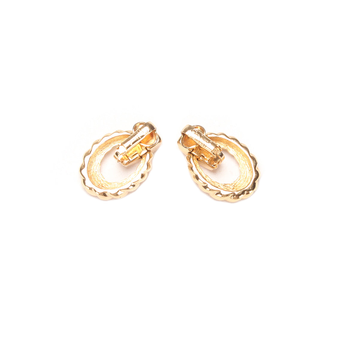 DIOR Twisted Puff Door Knocker Earrings