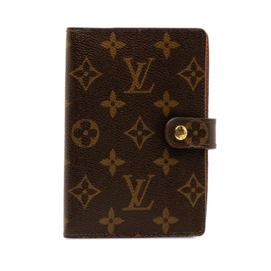 Louis Vuitton Monogram Agenda PM Handbook Cover Binder R20005 Brown PVC Leather  Louis Vuitton