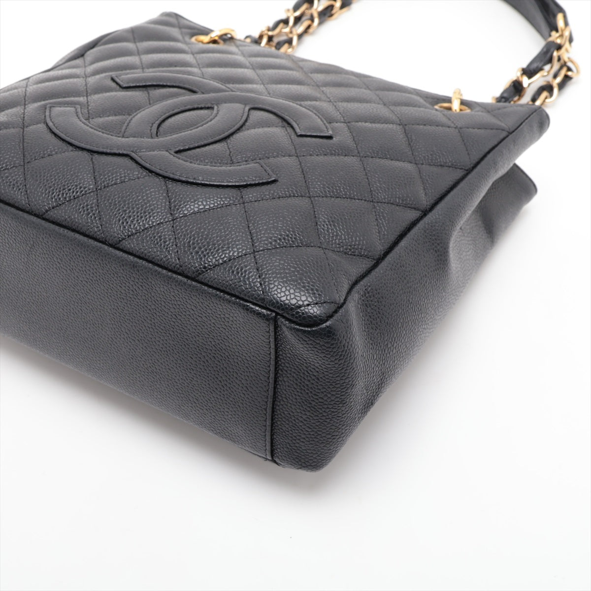 Chanel PST Caviar S Tote Top Bag Black Gold  8th