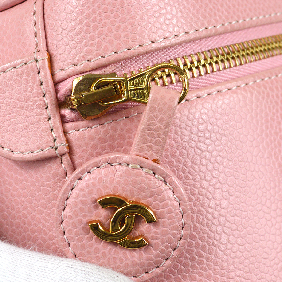 Chanel Pink Caviar Timeless Vanity Handbag