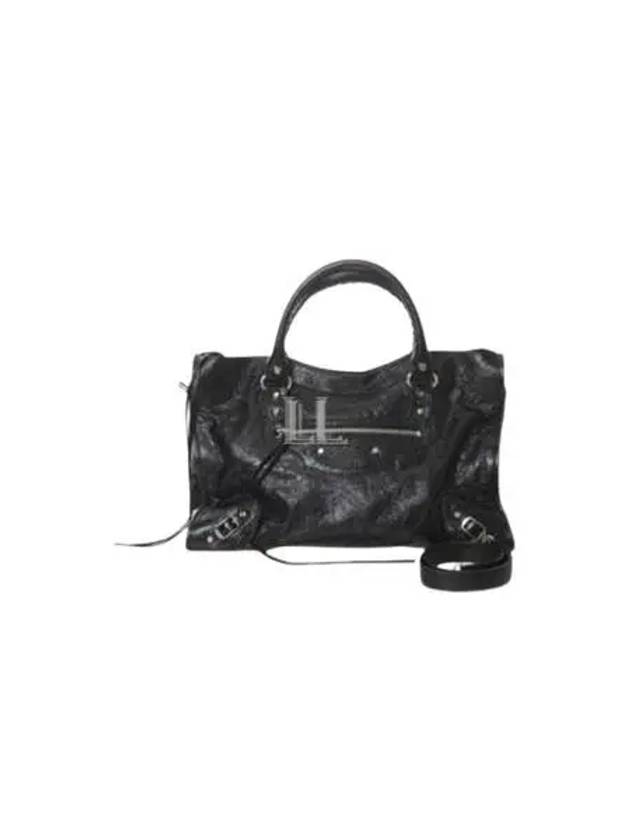 Luxury Balenciaga  Le City Medium Leather Tote Bag Black