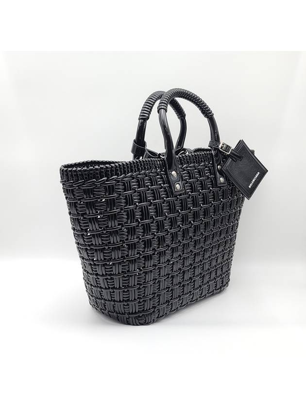 Luxury Balenciaga  Bistro Strap Basket Small Tote Bag Black