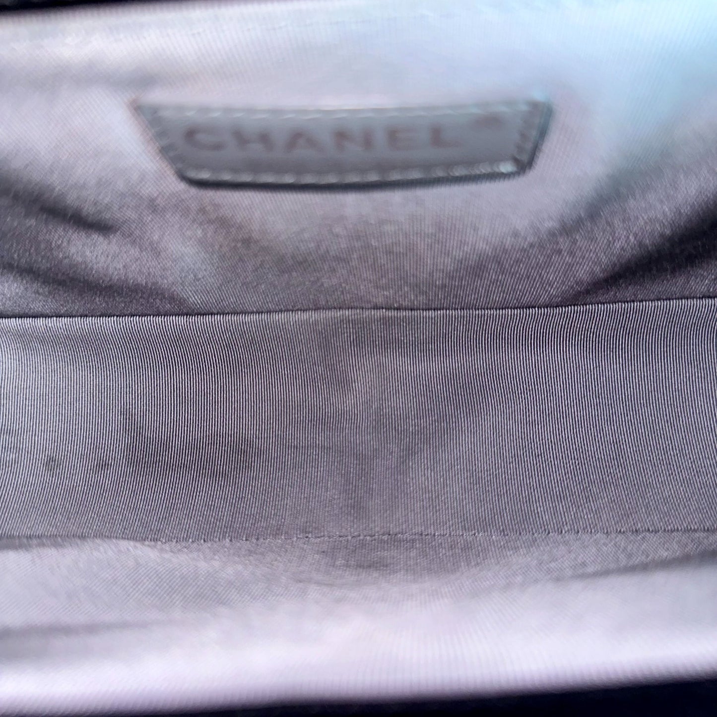 *Calfskin* Boy Old Medium 25CM Chevron Calfskin Leboy Black RSHW No 20