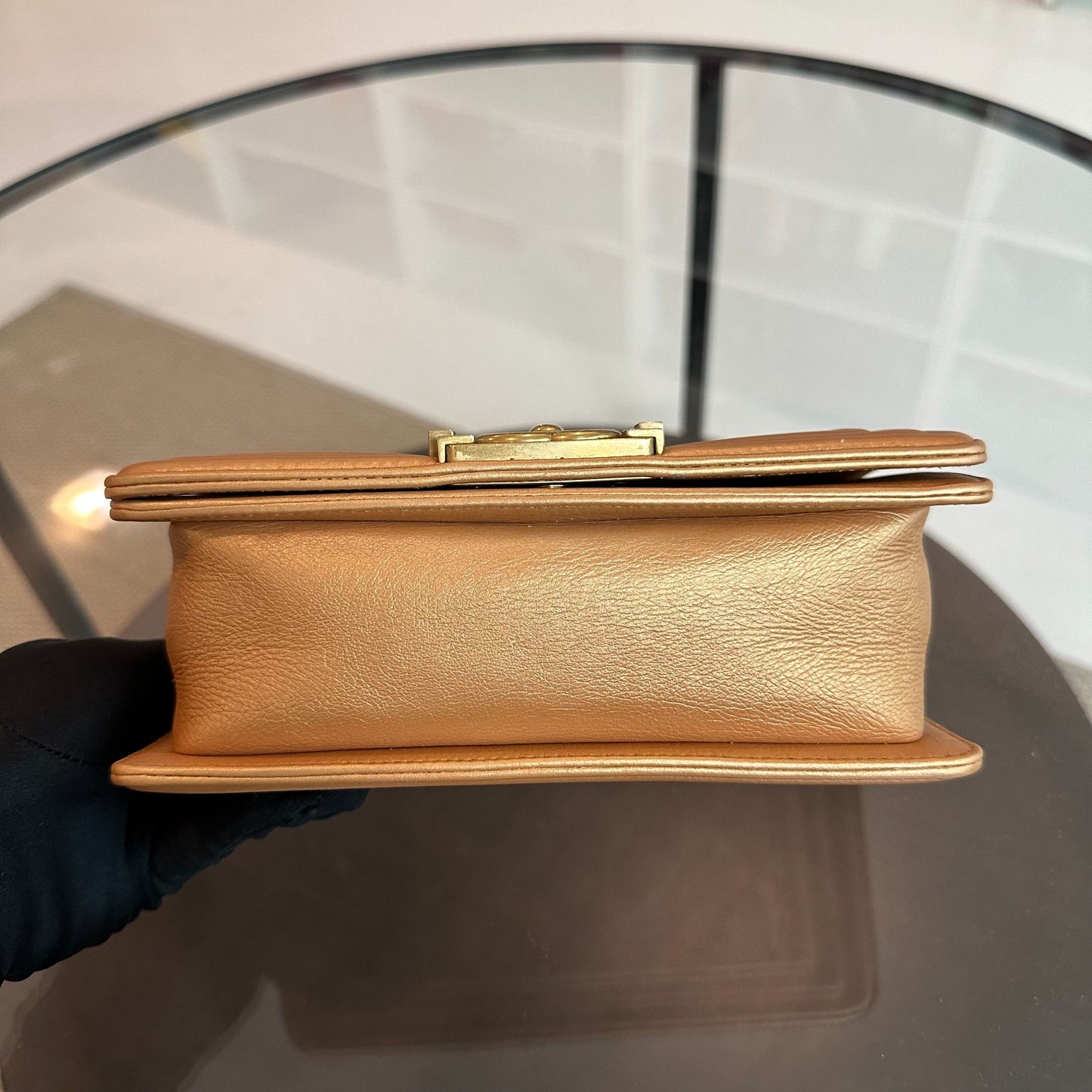 *Calfskin* Boy Small Calfskin Gold GHW No 20