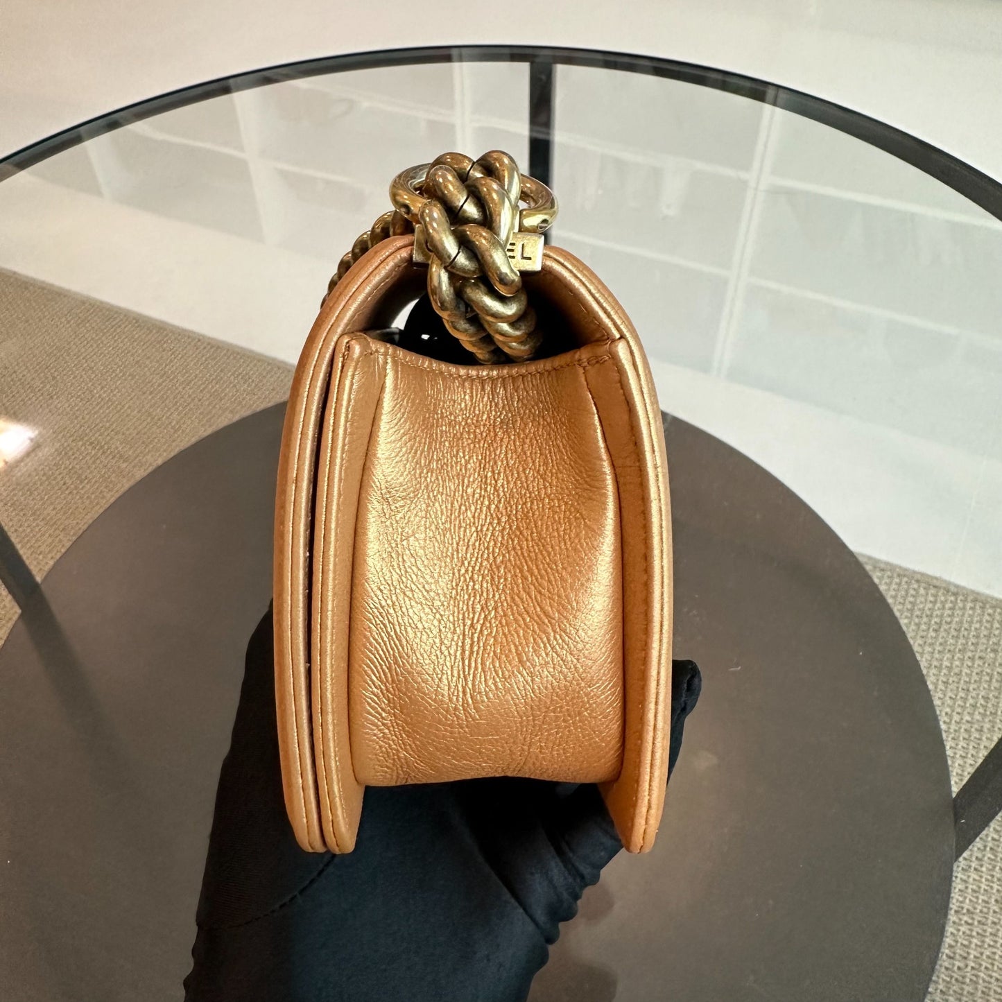 *Calfskin* Boy Small Calfskin Gold GHW No 20