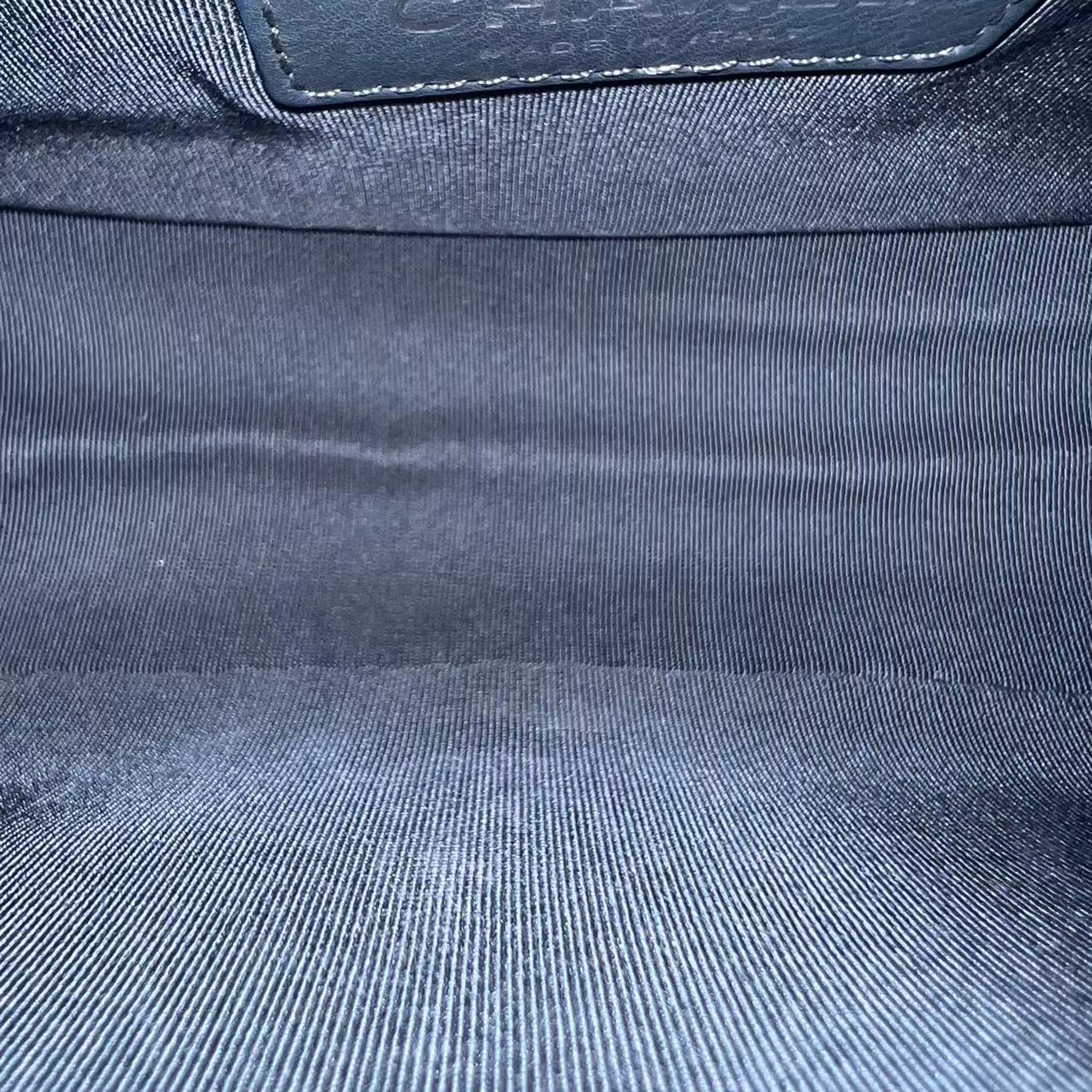 *Calfskin* Boy Small Quilted Calfskin Dark Blue Leboy Ruthenium Silver Hardware Series 26