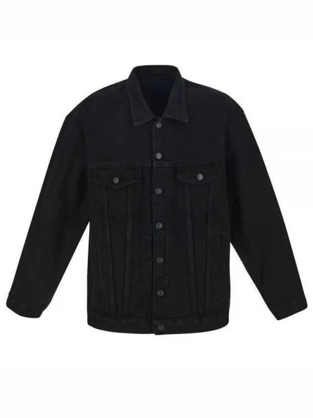 Luxury Balenciaga  Oversized Denim Jacket Black