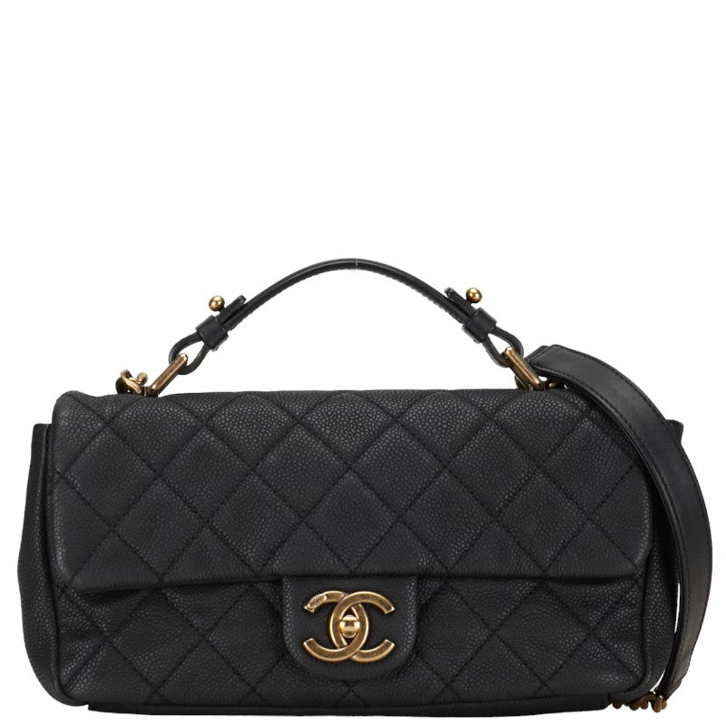 Chanel Matrasse 25 Coco Handbag Chain Shoulder Bags Black G Caviar S  Chanel