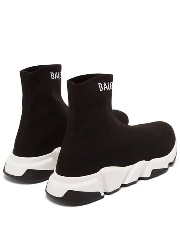 Luxury Balenciaga  Speed Logo High Top Sneakers Black