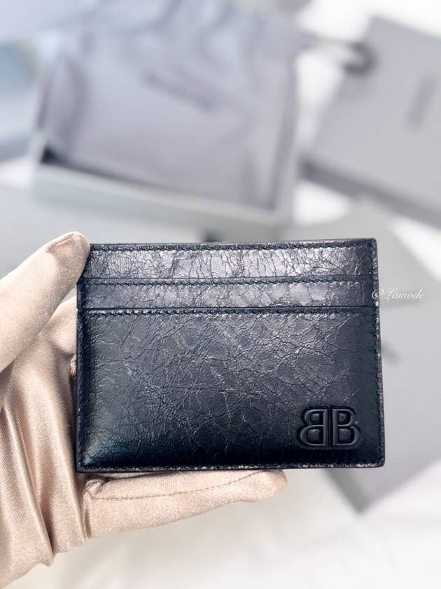 Luxury Balenciaga  Monaco Card Wallet Black
