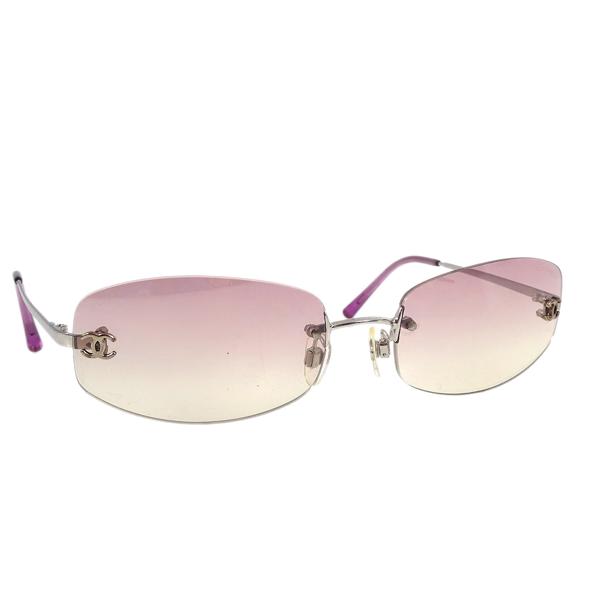Chanel Sunglasses Eyewear Purple Small Good