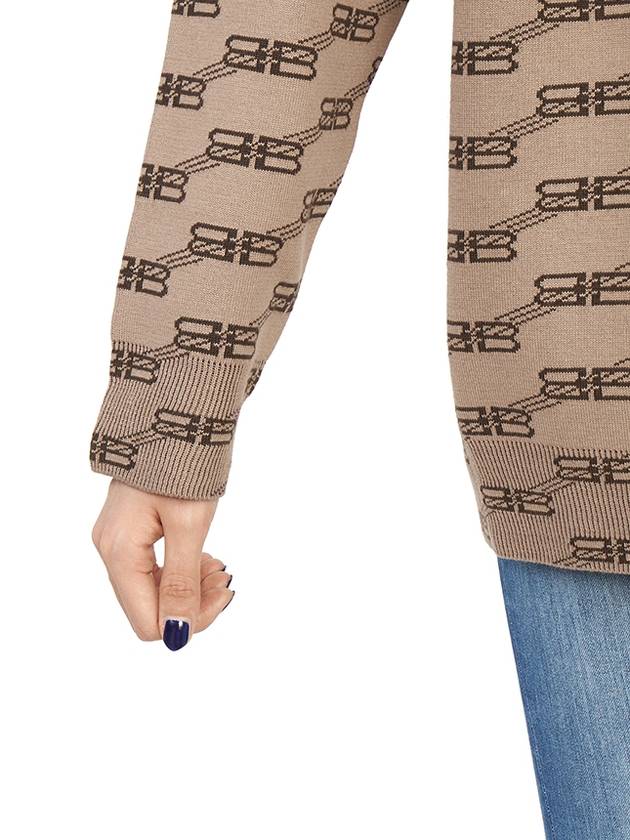 Luxury Balenciaga  BB Monogram Sweatshirt Brown
