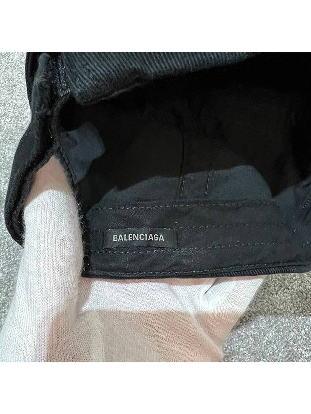 Luxury Balenciaga  Hand Draw BB Icon Ball Cap Black