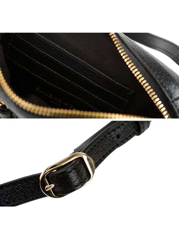 Luxury Balenciaga  Metal Reporter Mini Cross Bag Black