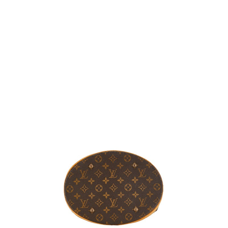 Louis Vuitton Monogram Bucket GM Tote Bag Shoulder Bag M42236 Brown PVC Leather  Louis Vuitton