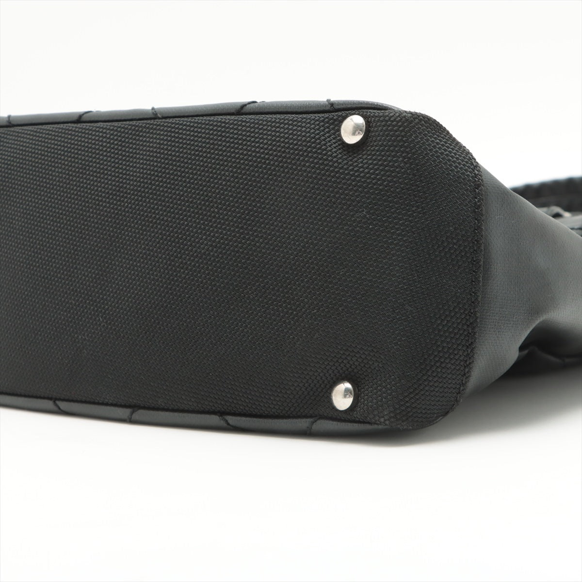 Chanel PARIBIARITZ PM  Linen Tote Bag Black Silver Gold