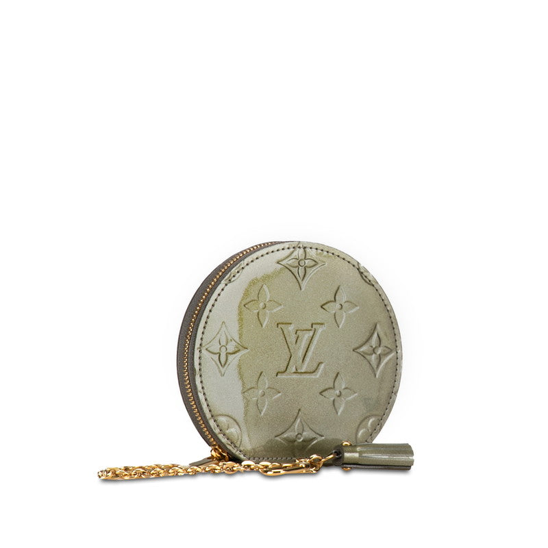 Louis Vuitton Monogram Vernis Portemoney Shapo Coin Case M91415 Grail Deco Light Olive Oil Patent Leather  Louis Vuitton