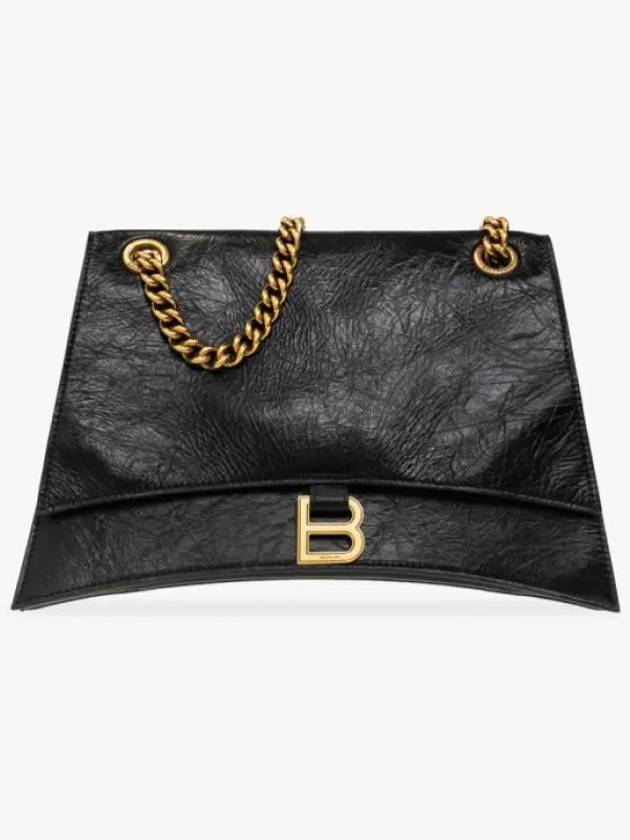 Luxury Balenciaga  Crush Medium Shoulder Bag Black