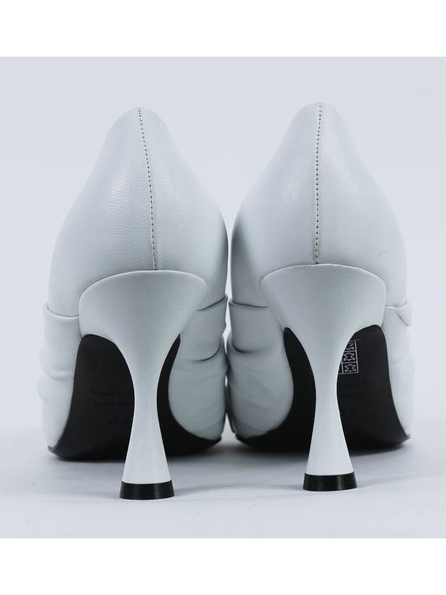 Luxury Balenciaga  Twist Drapy Leather Pumps White