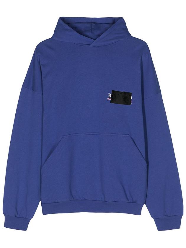 Luxury Balenciaga  Gaffer Maxi Hoodie Blue