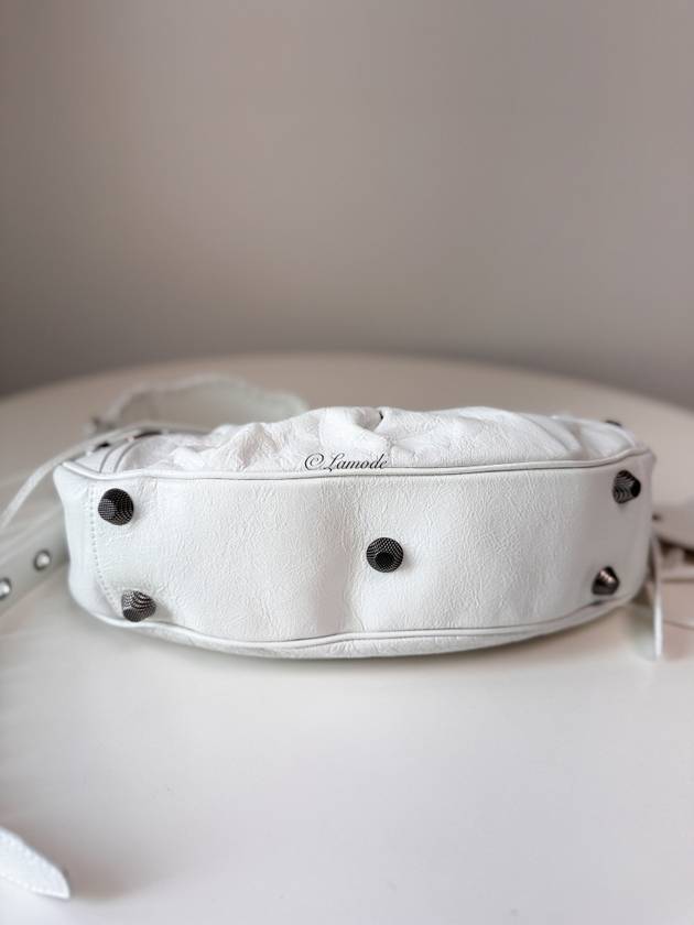 Luxury Balenciaga  Le Cagole Small Leather Shoulder Bag White
