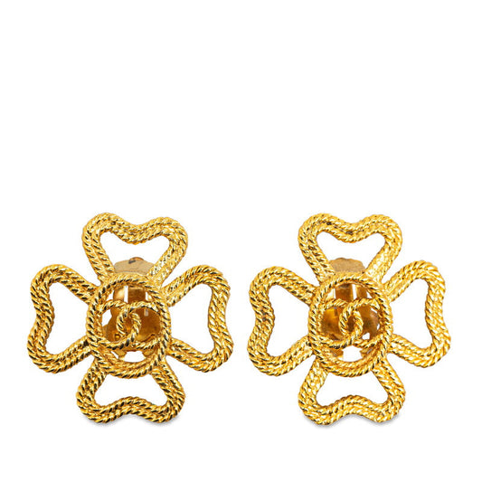 Chanel Coco Clover Motif Earring G   Chanel