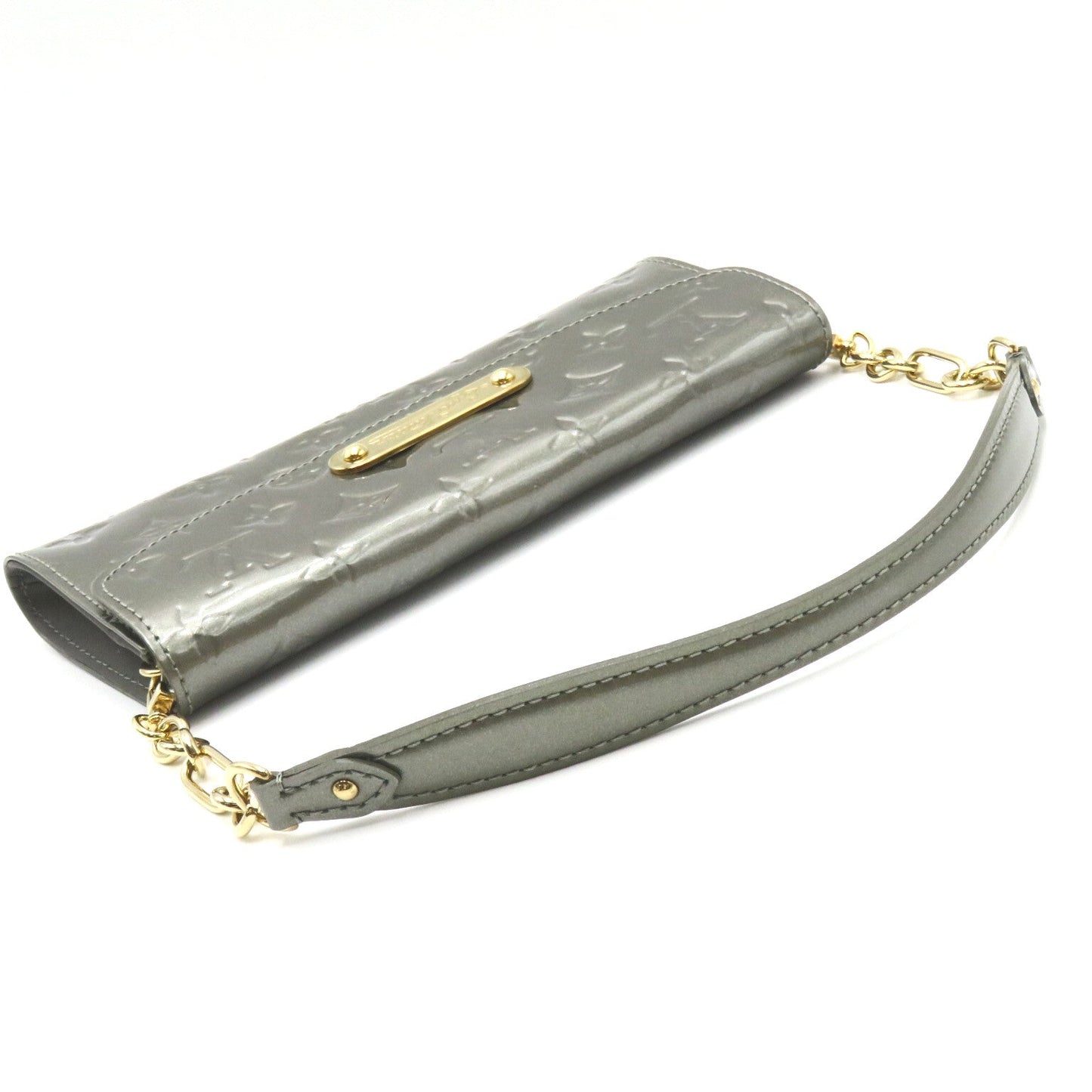Louis Vuitton Sunset Blue Bird Shoulder Bag Patent Leather Vernis  Grey M91625