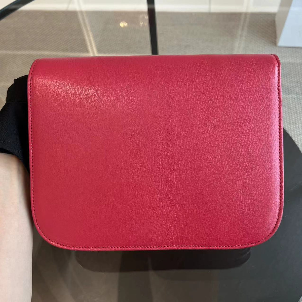 Celine Box Medium - Grained Calfskin Hot Pink Silver Hardware