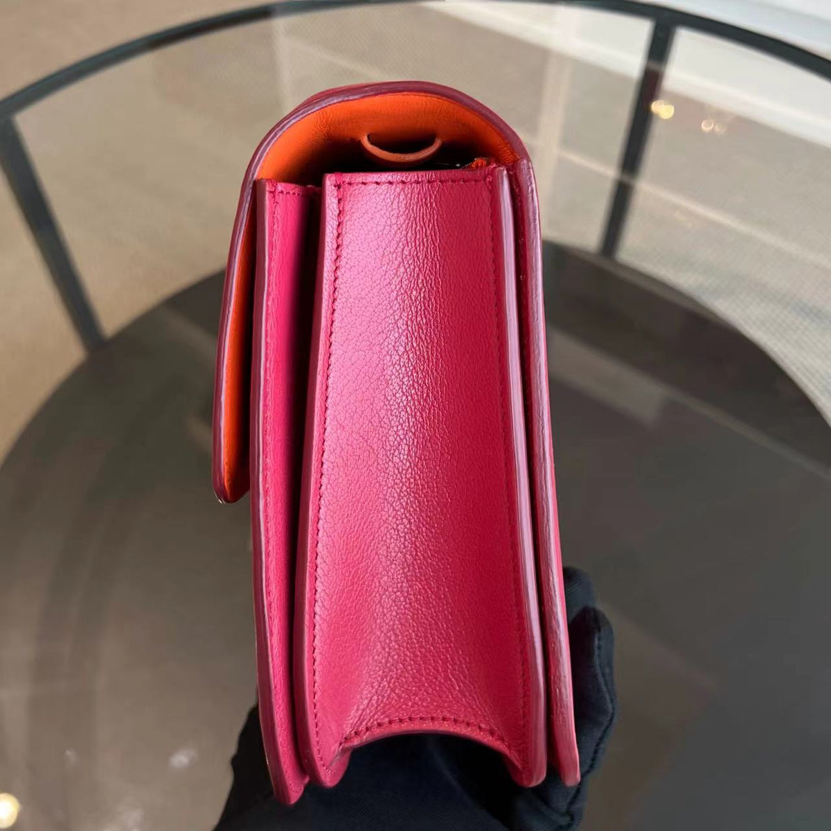 Celine Box Medium - Grained Calfskin Hot Pink Silver Hardware