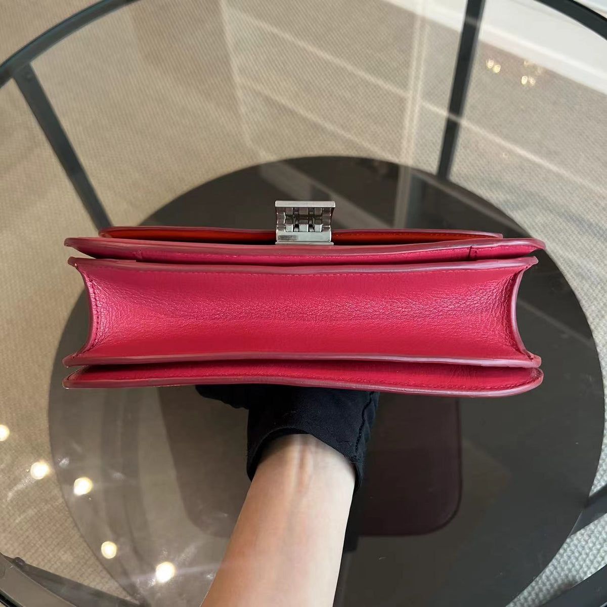 Celine Box Medium - Grained Calfskin Hot Pink Silver Hardware