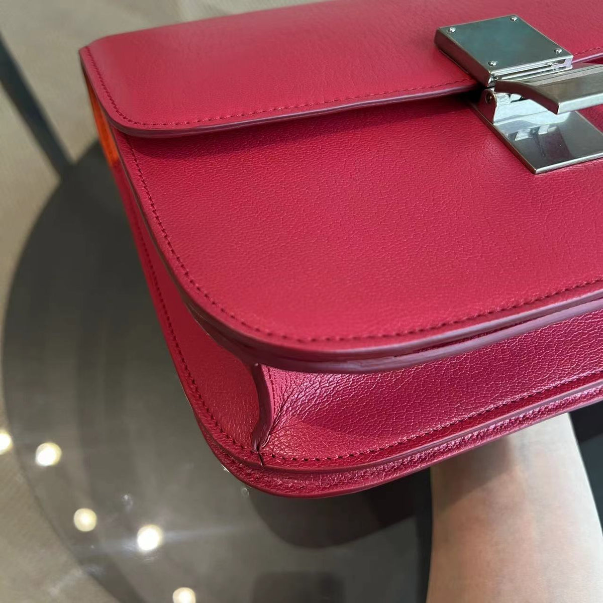Celine Box Medium - Grained Calfskin Hot Pink Silver Hardware