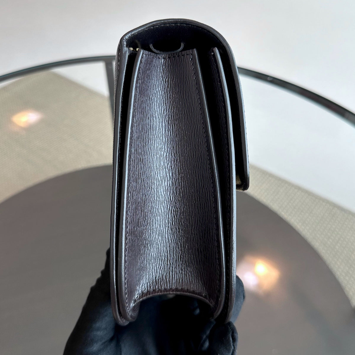 Celine Classic Box Medium Liege Calfskin Dark Brown GHW