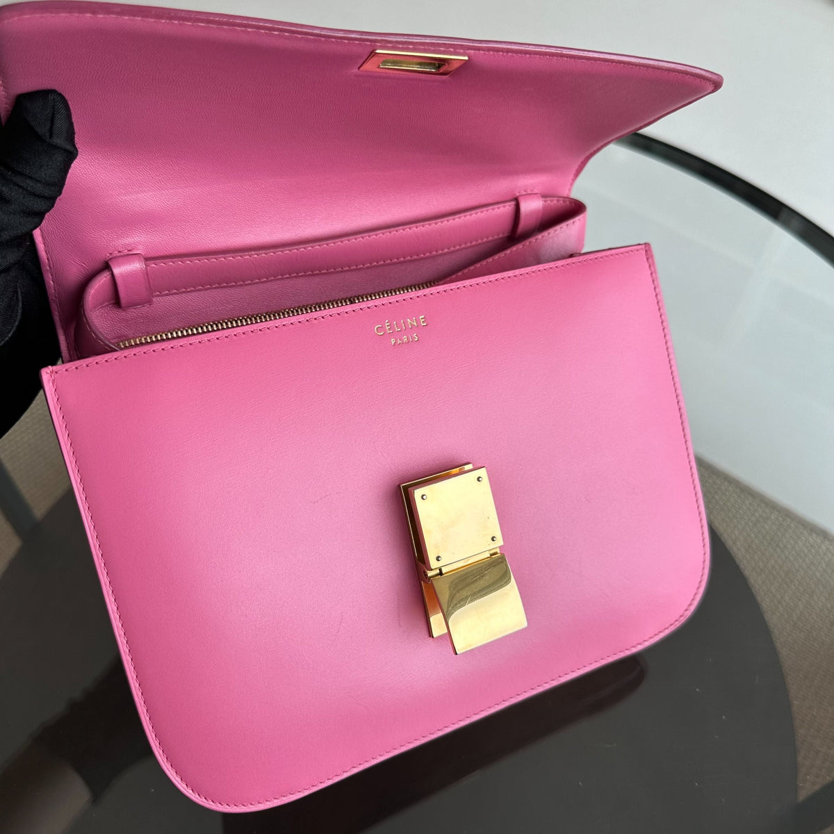 Celine Box Classic - Medium Smooth Calfskin Leather Pink GHW