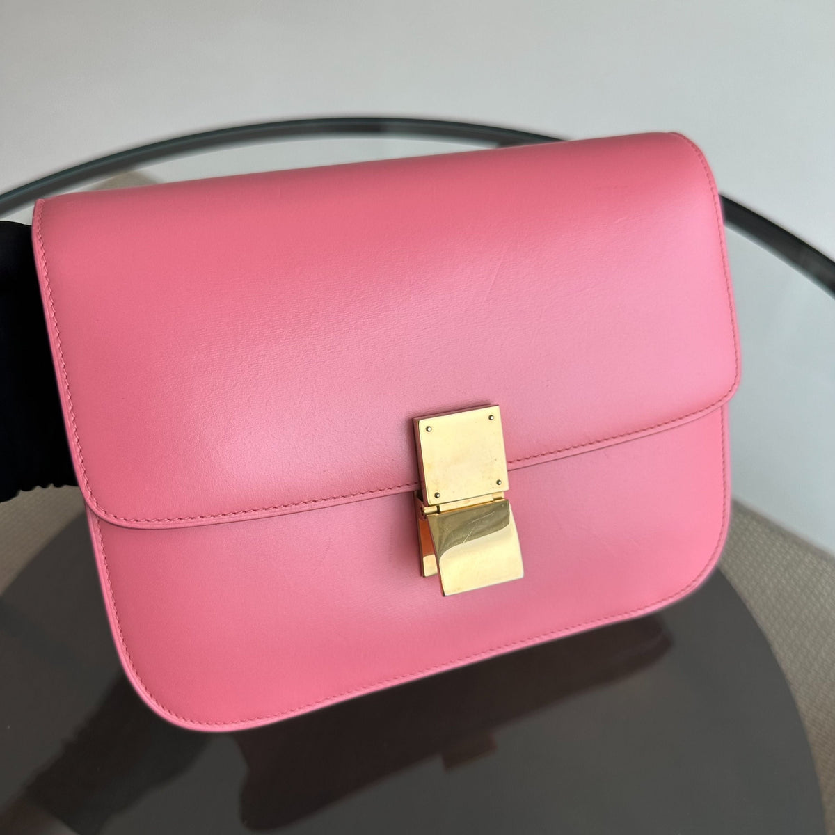 Celine Box Classic - Medium Smooth Calfskin Leather Pink GHW